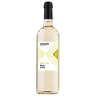 Wine bottle of Pinot Grigio with a white label on a white background