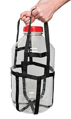 Universal Harness for, Fermonster, Big Mouth Bubbler, and Carboys shown around the Fermonster.