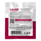 Back of Lalvin RC212 wine yeast packaging