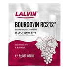 Lalvin Bourgovin RC212 wine yeast package on a white background