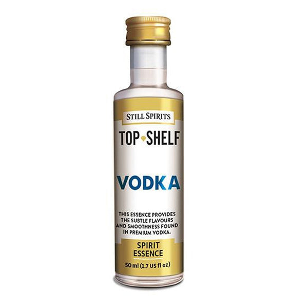 Bottle of Still Spirits Top Shelf Vodka Flavoring.