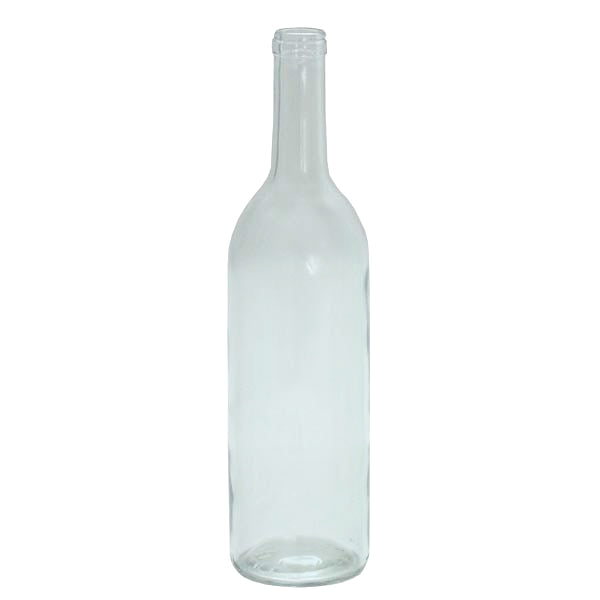 750 ml Clear Glass Claret Bordeaux Wine Bottle