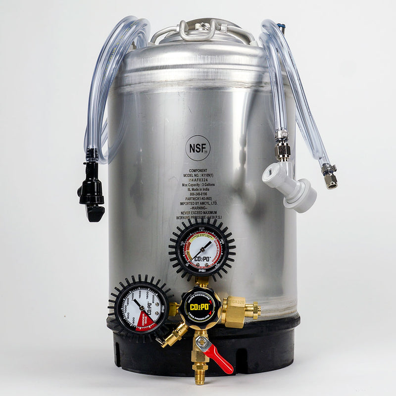 3-Gallon Cornelius Keg System and regulator