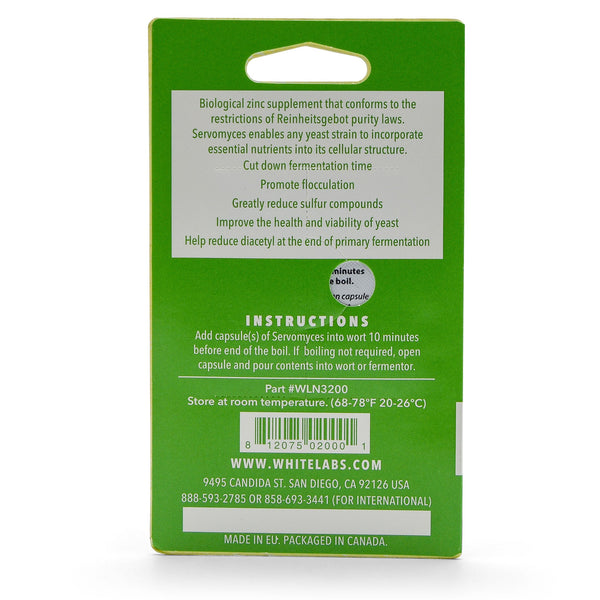 White Labs Servomyces Capsules 6 Capsules. Midwest Supplies