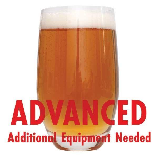 Hops Lamb Imperial IPA in a glass with an All-Grain caution in red text: "Advanced, additional equipment needed"
