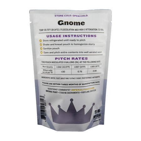 Imperial Yeast B45 Gnome Detail