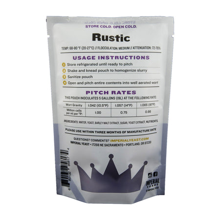 Imperial Yeast B56 Rustic details