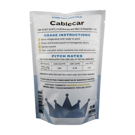 Imperial Yeast L05 Cablecar pouch