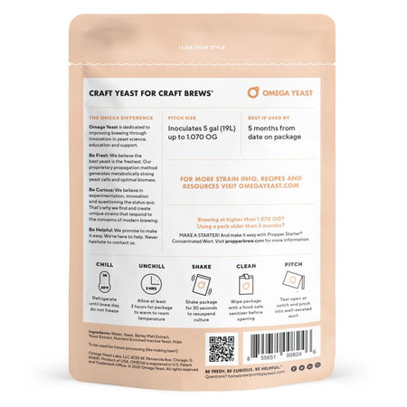 Omega Yeast OYL-020 Belgian Ale R Back