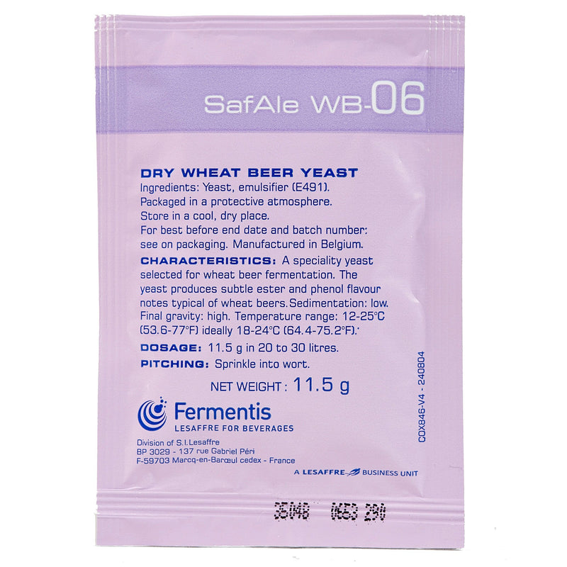 safale wb-06 yeast sachet