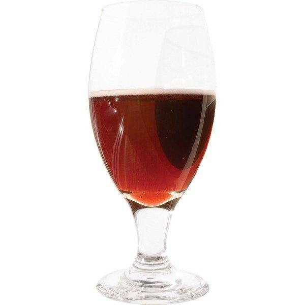 A glass filled with raspberry melomel