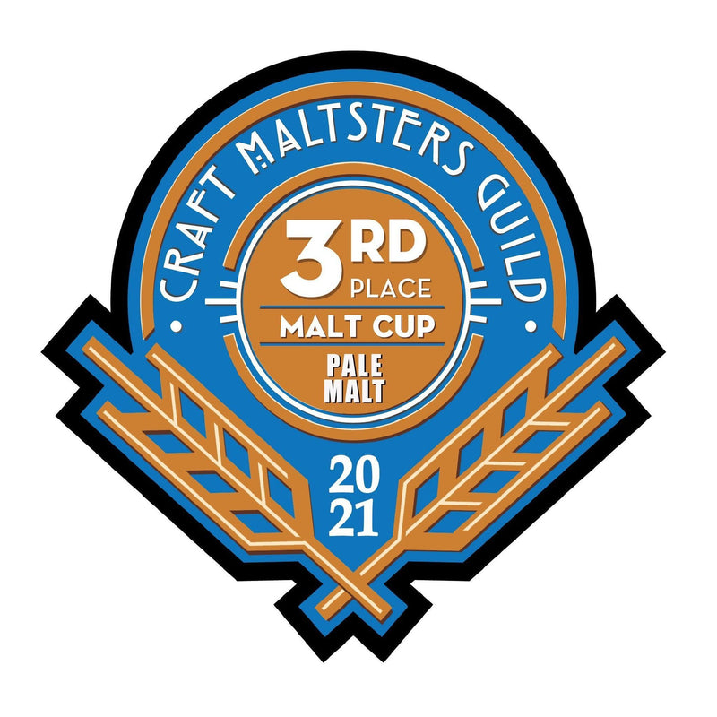 3rd Place Pale Malt - Craft Maltsters Guild Malt Cup Award 2021