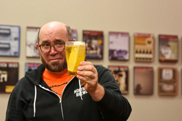 Stick of butter in a glass of beer