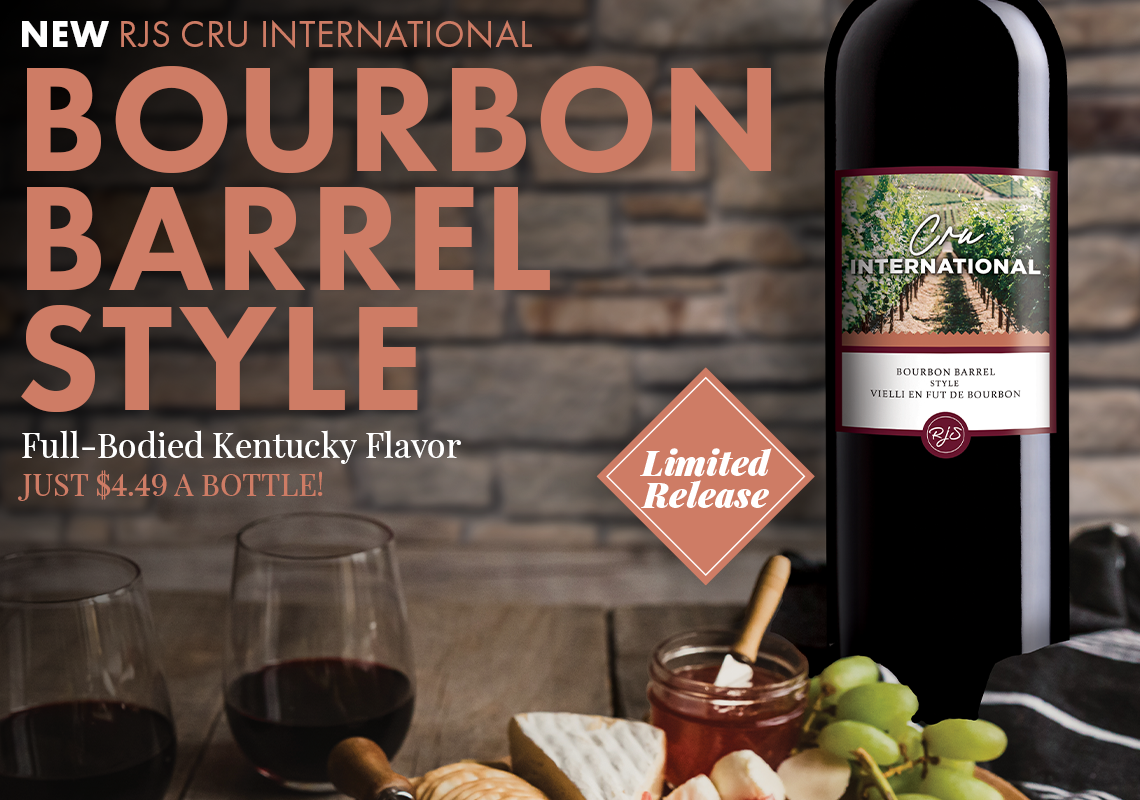 NEW RJS Cru International Bourbon Barrel Style Red Wine
