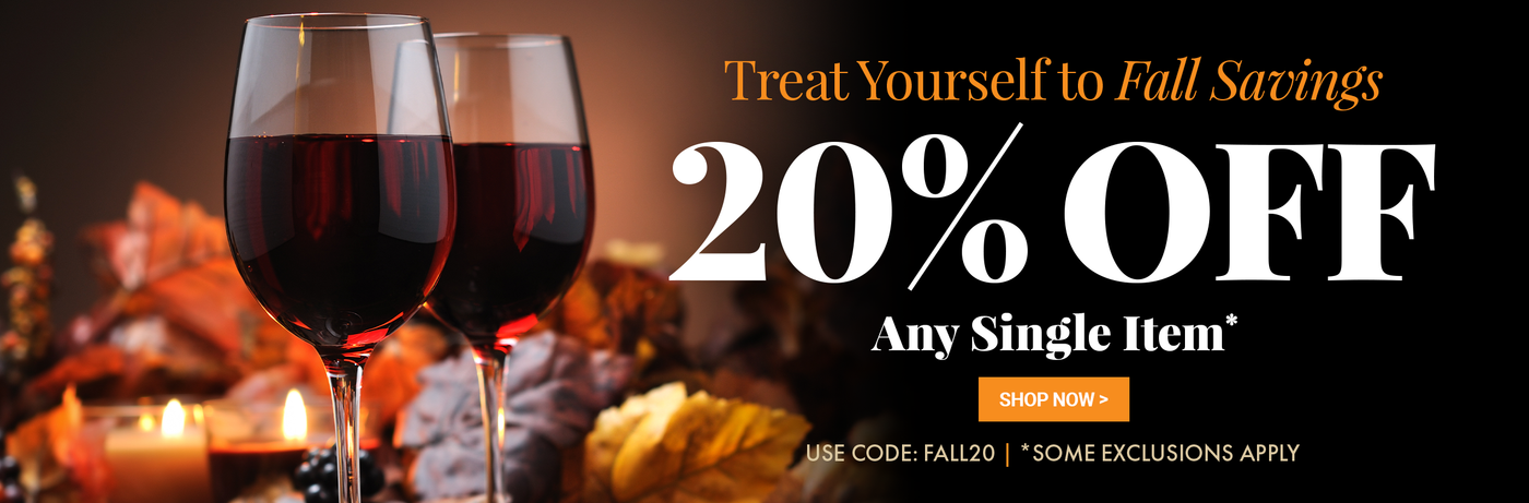 Treat Yourself to Fall Savings 20% Off any Single Item* Use Code: FALL20 | *Some Exclusions Apply