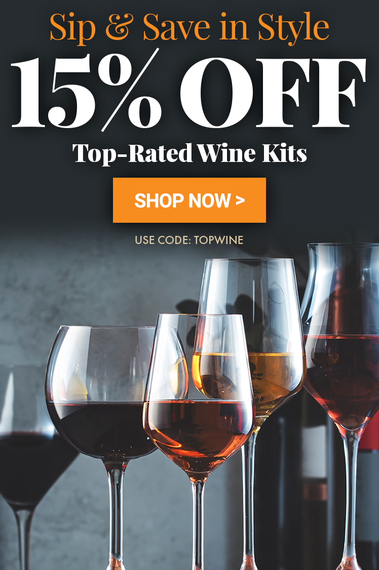 Sip & Save in Style. 15% Off Top-Rated Wine Kits. Promo code TOPWINE