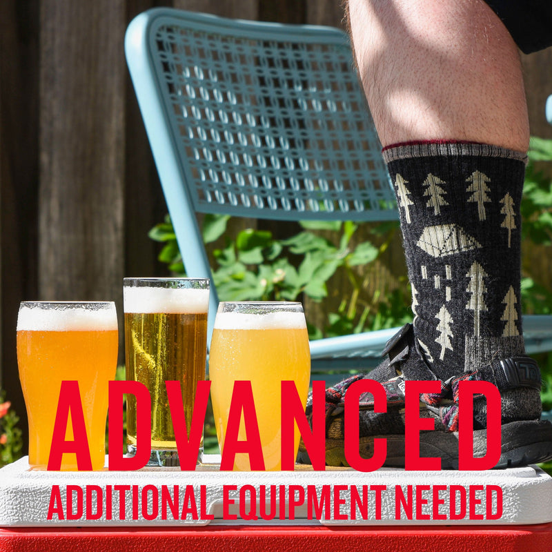 Socks and Sandles three pack in glasses with text overlay "Advanced Additional Equipment Needed"