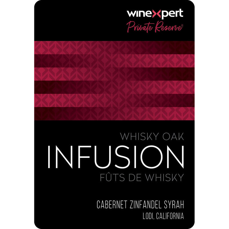 label for Winexpert Private Reserve Limited Edition Infusion Red Wine