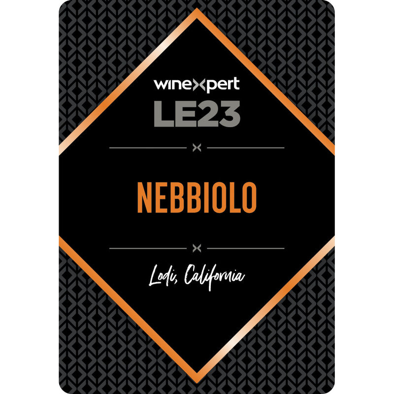 LE23 Nebbiolo Wine Recipe Bottle Label