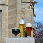 All three Castle Crushers European Lager Beers in a glass.