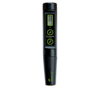 Milwaukee pH54 pH meter standing vertically with waterproof cap attached, displaying a pH reading of 7.01 on its LCD screen.