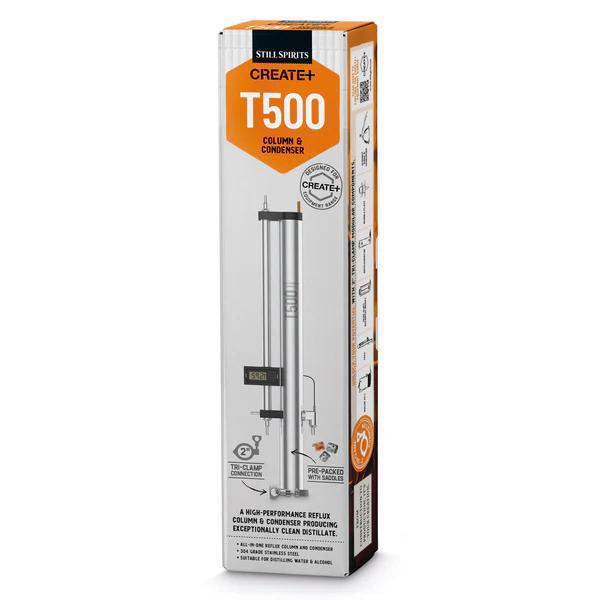Box of Still Spirits CREATE+ T500 column & condenser on a white background