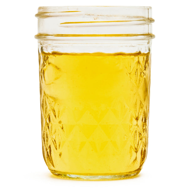 Mason jar filled with NB Artisanal Standard Semi-Sweet Mead