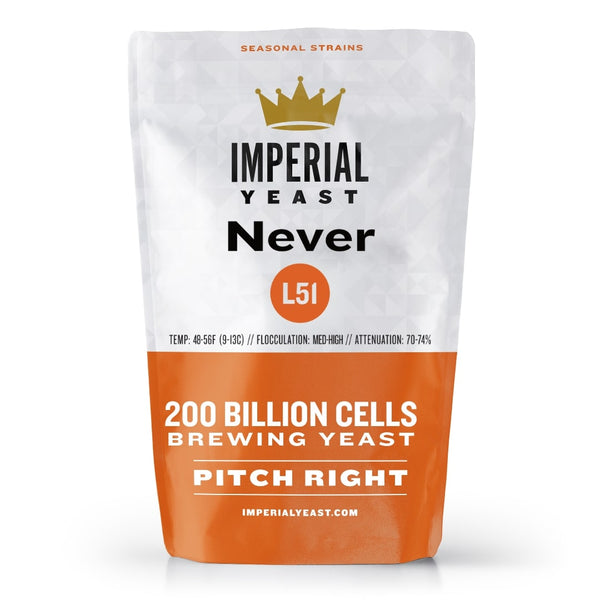 Packet of L51 Never Yeast from Imperial Yeast