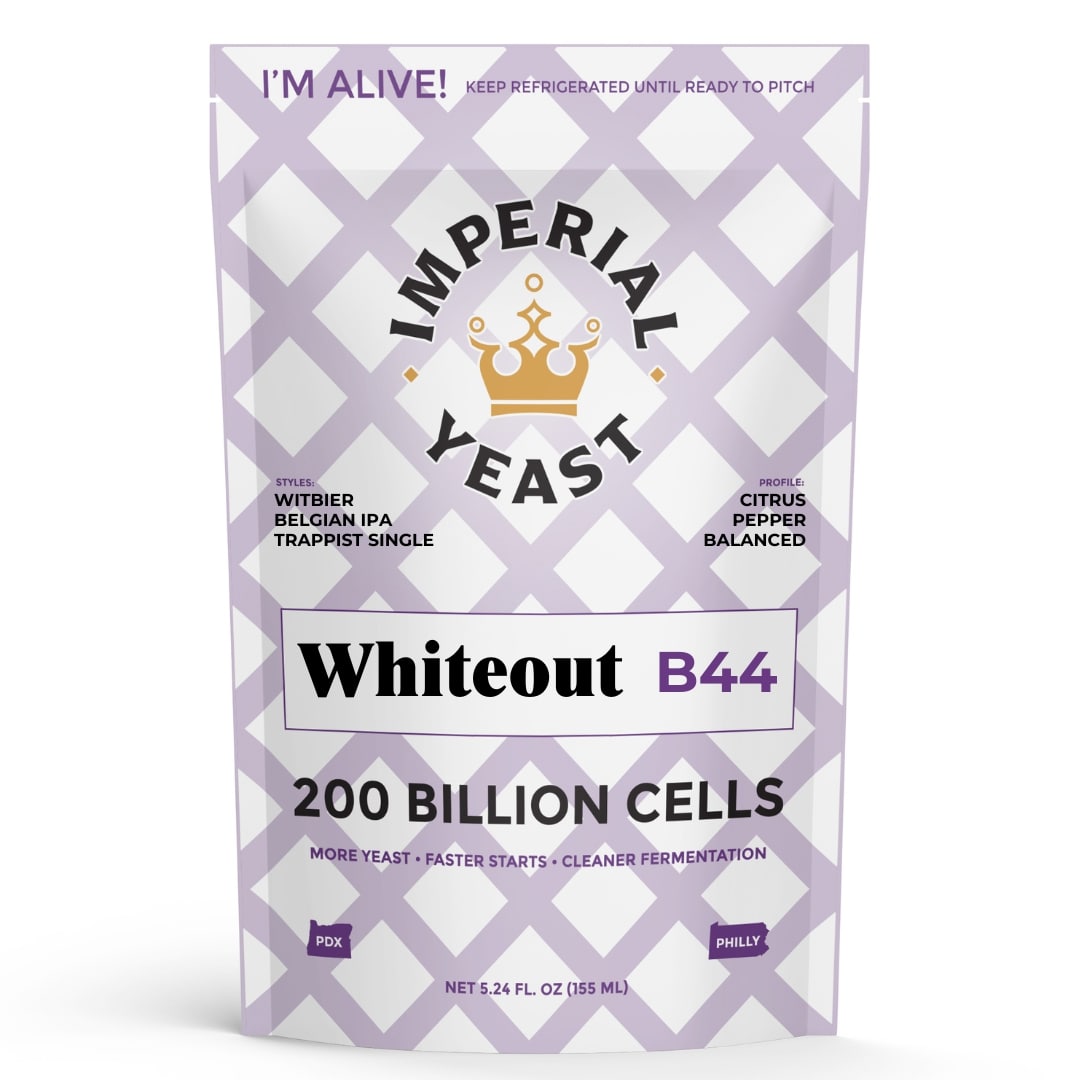 Imperial Yeast B44 Whiteout's container 