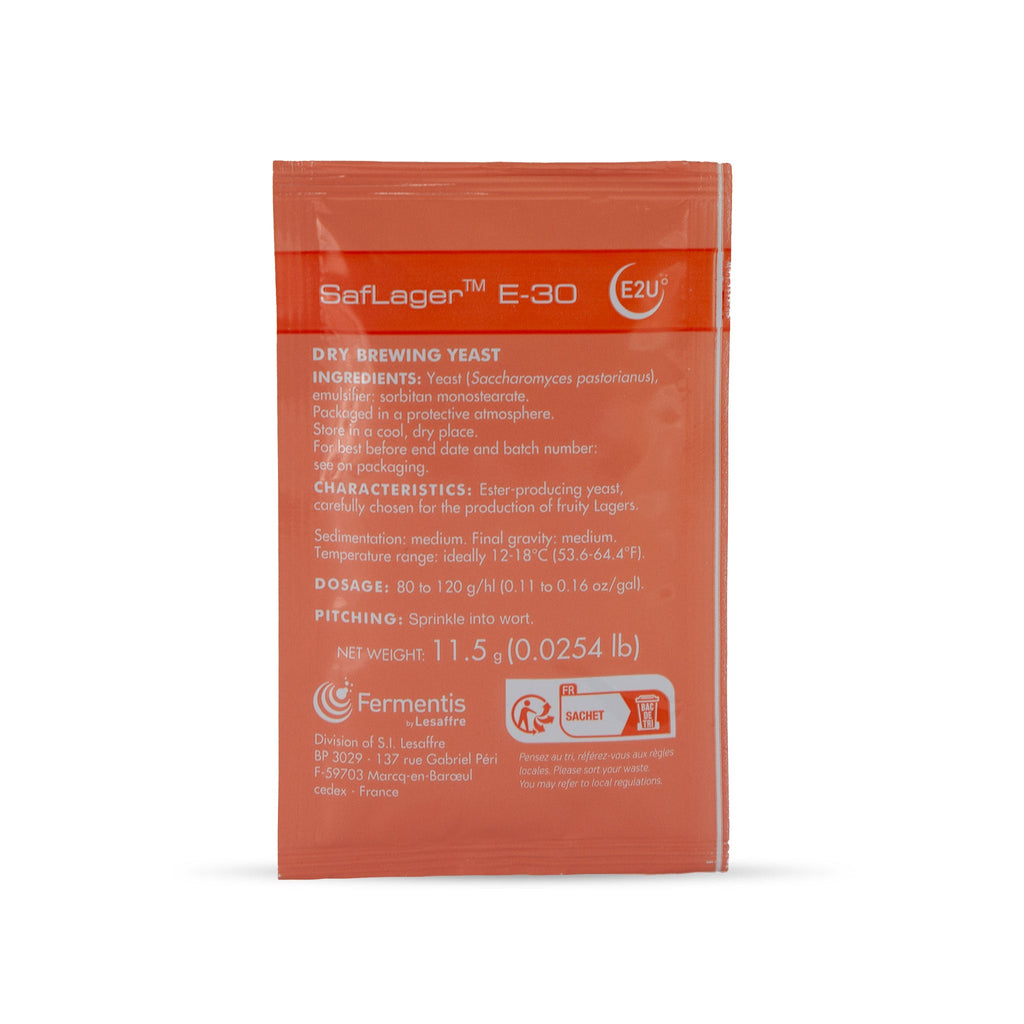 Packet of SafLager E-30 Yeast