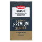 Lallemand LalBrew Premium Series House Ale yeast packet on a white background