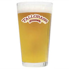 A full glass of Tallgrass Halcyon unfiltered wheat homebrew