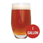 Glass filled with Smashing Pumpkin Ale with a red circle containing the following text: 1-gallon