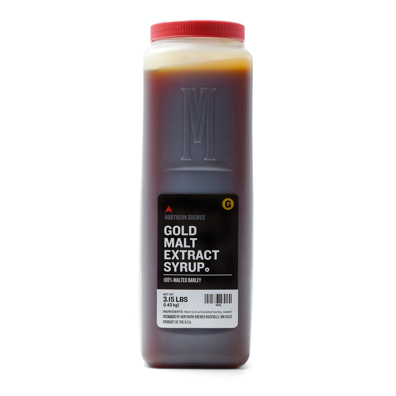 Gold Malt Extract Syrup in a 3.15 lb container