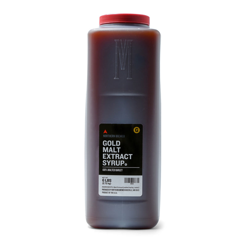Gold Malt Extract Syrup in a 6 lb container