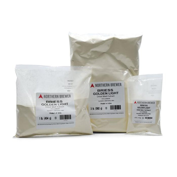 Golden Light Briess Dry Malt Extract (Dme) in three different sizes