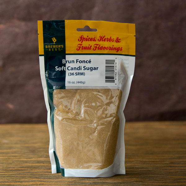 Brun Foncé Soft Candi Sugar in a 1-pound bag