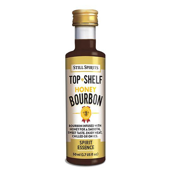 Bottle of Still Spirits Top Shelf Honey Bourbon Flavoring.