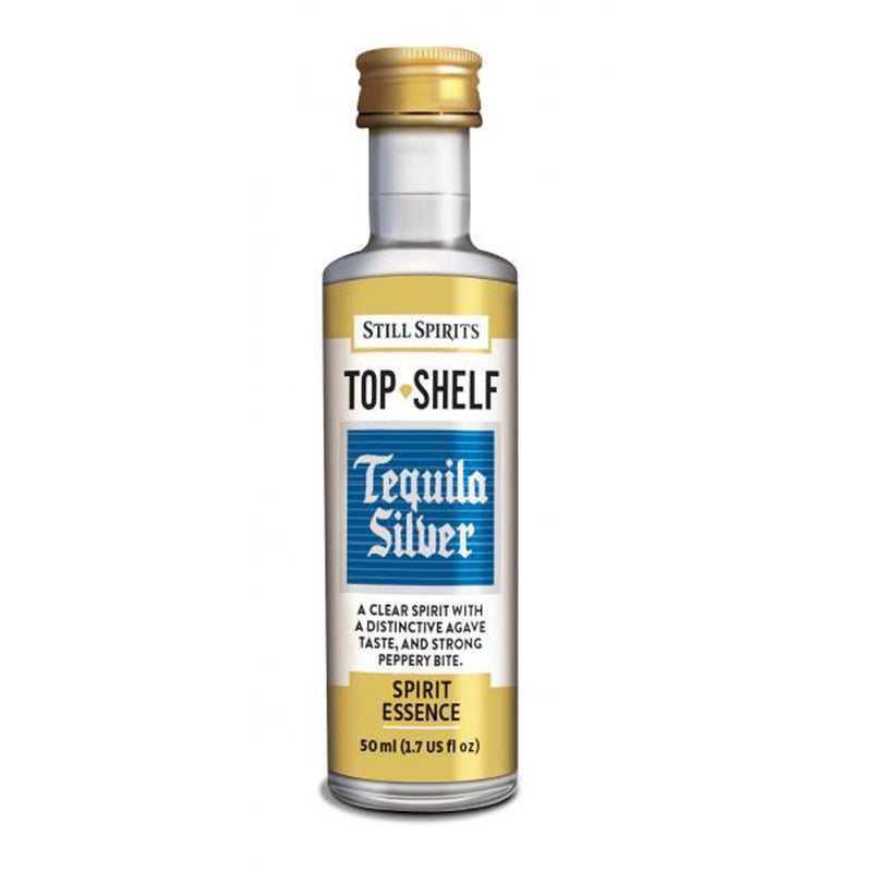 Bottle of Still Spirits Top Shelf Tequila Silver Flavoring.
