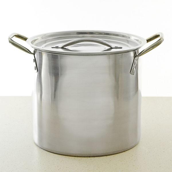 Two-Gallon Stainless steel Kettle with a Lid.