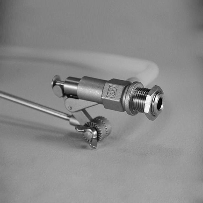 Close-up of the connection for the Blichmann Autosparge