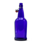 Cobalt Glass EZ Cap Bottle with an attached swing top