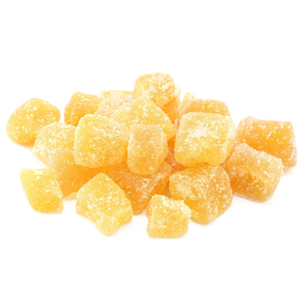 Small pile of Crystallized Ginger on a table