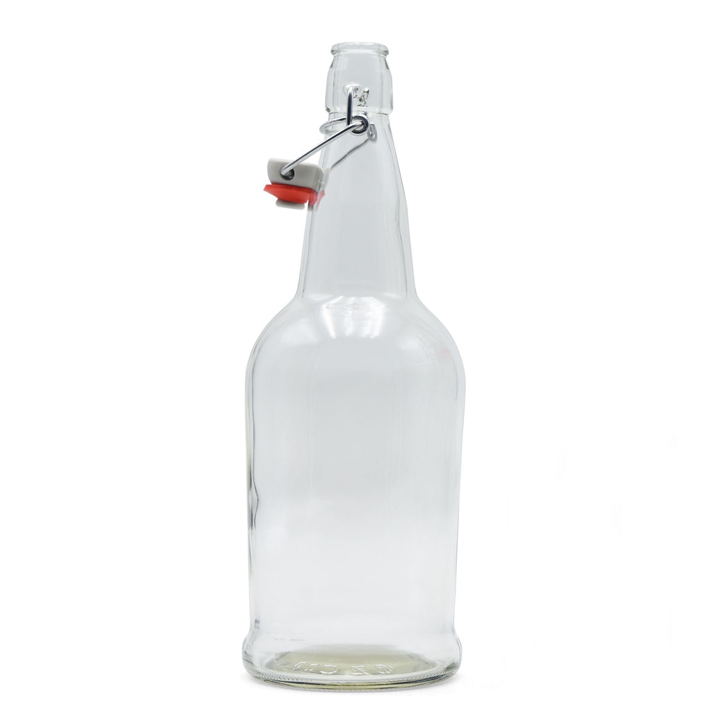ランコム OVER THE TOP 100mL EZ Cap Swing Top Beer Bottles - 32 oz. Clear, case of 12