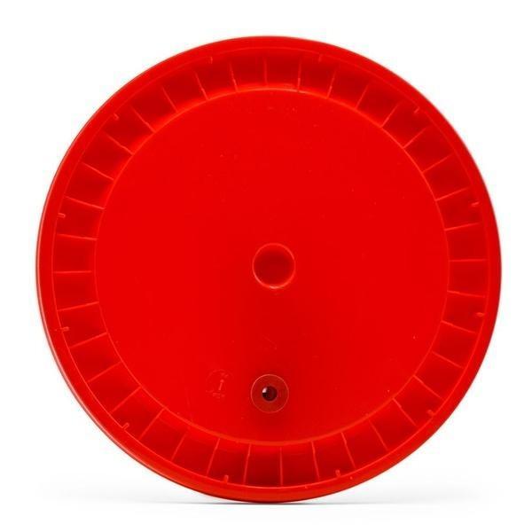 Grommeted Lid with Gasket for 6.5 Gallon Bucket - Red