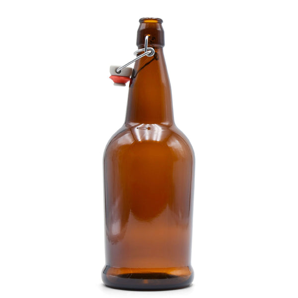 1-liter brown EZ-Cap Bottle with a swing top