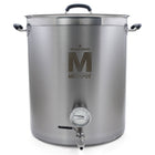 Stainless steel twenty gallon megapot brew kettle with integrated Thermometer