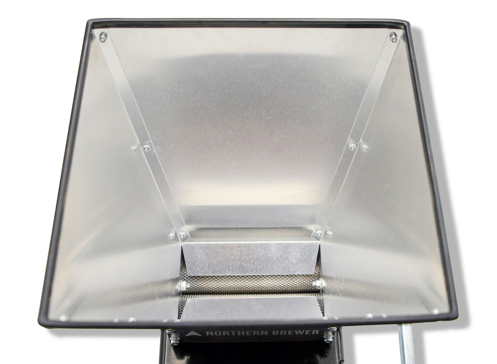 Top-down view of the Hullwrecker® 2-roller Grain Mill