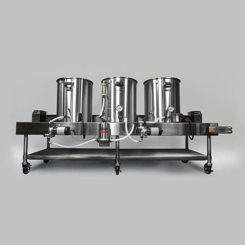 The five to twenty Gallon Blichmann Batch Electric Horizontal Brewing System