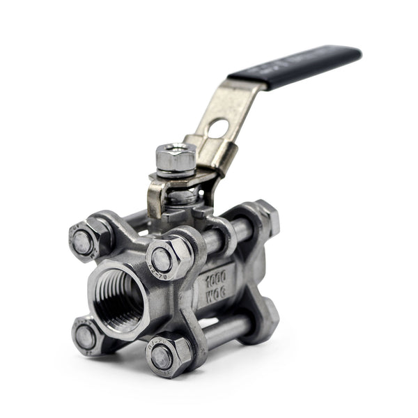 316 stainless steel 3 Piece half inch NPT Ball Valve